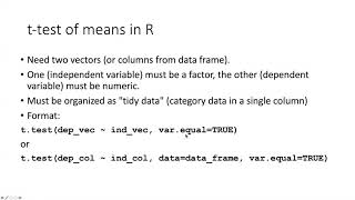 026d Intro to stats in R  ttest of means [upl. by Avivah]