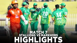 Full Highlights  ABL Stallions vs UMT Markhors  Match 7  Champions Cup 2024 [upl. by Yelhs]