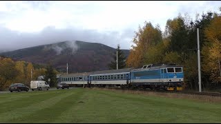 Vlaky a příroda mezi Loučnou nad Desnou a Kouty nad Desnou  31102020 [upl. by Ynattir897]