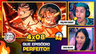 ABSOLUTE CINEMA 😱 Demon Slayer 4x08 🇧🇷  Casal Jounin React 🔥 [upl. by Nations]