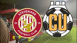 STEVENAGE 02 CAMBRIDGE UNITED SKY BET LEAGUE ONE MATCHDAY VLOG [upl. by Brandise]