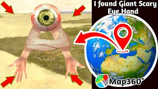 🤯 I found Giant scary eye hand 📌Gio At The End📍video earth viral googleearth map360 [upl. by Nelleoj876]