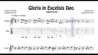 gloria in excelsis deo tab sheet music for Guitar G Major Christmas Carol tabs [upl. by Ligetti]