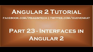 Interfaces in Angular 2 [upl. by Enenaej746]