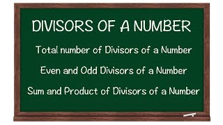 Number Theory Problems  Divisors of a Number [upl. by Alletsyrc]