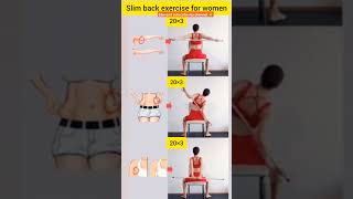 Slim back exercise for women 😍exercise weightloss workout fitness shortsfeed ytshortsvideo [upl. by Ymassej728]