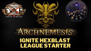 PoE 317 Hexblast Ignite Elementalist League Starter Including leveling tree and step by step prog [upl. by Schlenger]