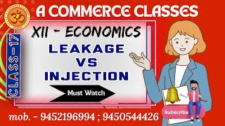 Xii  Leakage vs Injection A Commerce Classes [upl. by Ahsla912]