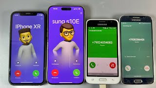 Incoming Call IPhone XR  IPhone 15 PRO MAX  Samsung J1 Duos  Samsung Galaxy S6 Edge Duos [upl. by Gram]