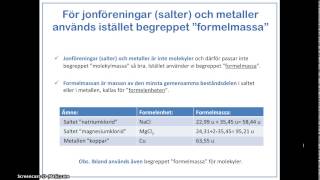 Beräkna molekyl och formelmassa [upl. by Ayik]