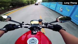 Ducati Monster 821 Termignoni Test Ride One Round [upl. by Arbas]