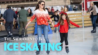 Skating Into The Holidays Families Enjoy A Day On The Ice In Folsom [upl. by Kihtrak]