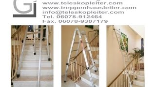 Treppenleiter Teleskopleiter Leiter für Treppen verstellbare Treppenleiter wwwteleskopleitercom [upl. by Assenov]