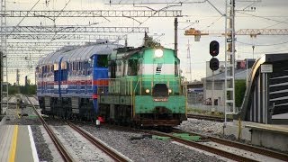 Тепловоз ЧМЭ35371 с 2ТЭ116732 прибывають на ст ЮлемистеČME353712TE116732 arriving to Ülemiste [upl. by Culliton926]