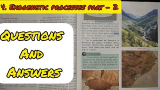 4 EXOGENETIC PROCESSES PART2 QUESTIONS AND ANSWERS  GEOGRAPHY CLASS 9 CHAPTER 4  SSC [upl. by Solraced]