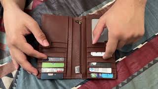 Fossil Womens Liza Leather Wallet Slim Minimalist Bifold Review [upl. by Shewchuk]