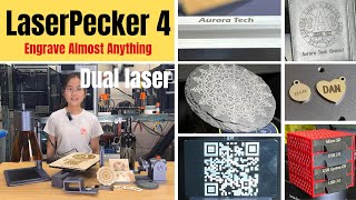 LaserPecker 4 Review DualLaser Engraver  10W Diode amp 2W IR  Fast amp Portable [upl. by Sardse]