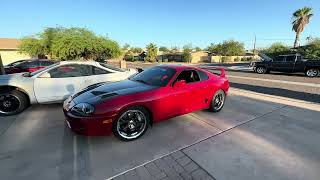 Jon’s badass MK4 Supra Grannas racing 88 install and line lock [upl. by Dole]