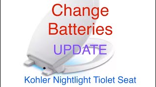 Kohler Nightlight LIGHTED Toilet Seat change the batteries MODEL 24764RL0 [upl. by Ahseuqram600]