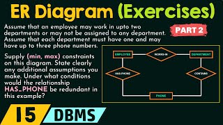 Exercises based on ER Model Concepts Part 2 [upl. by Krenn884]