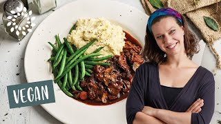 Bourguignon aus Dinkel Seitan Rezept  Vegan [upl. by Aicilev]