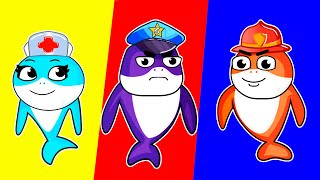 Policeman Fireman and Doctor Song  MORE Coco Rhymes  English Karaoke Songs for Kids [upl. by Micheal]