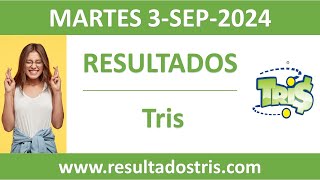 Resultado del sorteo Tris del martes 3 de septiembre de 2024 [upl. by Rowley]