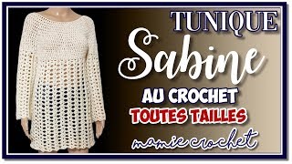 Comment faire une tunique blouse ou robe en toutes tailles au crochet diy  tuto  pas à pas [upl. by Ludovika598]