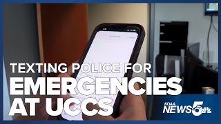 Students and staff at UCCS can now text police emergencies [upl. by Ylek]