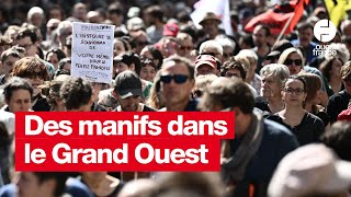 Des manifestations dans le Grand Ouest contre le « coup de force » dEmmanuel Macron [upl. by Sardella]