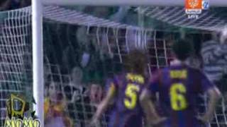 FC Barcelona Vs Racing de Santander 41 All Goals amp Highlights 22092009 [upl. by Aires]