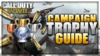 100 Completion Campaign Trophy Guide Mementos Locations  COD WWII [upl. by Griffy]