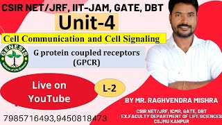 G protein coupled receptors  GPCR  Cell communication and cell signaling  L 2 Unit4 [upl. by Notnad712]