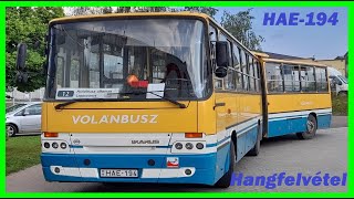 HAE194 Volánbusz Zrt Ikarus C8040A audiohangfelvétel [upl. by Kellina]