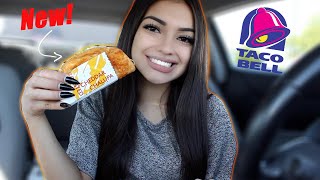 Taco Bell Mukbang New Toasted Cheddar Chalupa [upl. by Nicholas971]