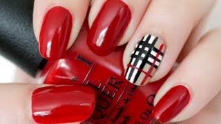 Burberry Plaid Inspired Nails [upl. by Tarabar]