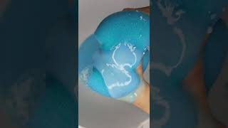 Dried powder pastewashing gelrinseasmrvideorelaxsoappowder spongesqueezingsponges [upl. by Ahseinar]