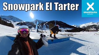 El Tarter Grandvalira Snowpark 4K Snowboard Vlog [upl. by Enilrac899]