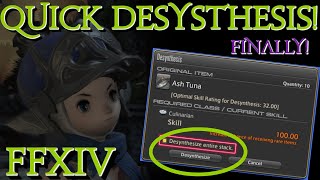 Features of FFXIV Quick Desynthesis  Patch 53 [upl. by Annawaj928]