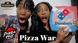 Who Makes The Best Pizza In Nigeria PizzaHut Dominos or Debonairs  Taste Review [upl. by Pucida]