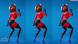 Fortnite Carefree Emote With Mrs Incredible Skin Thicc The Incredibles Collab Elastigirl 🍑😍🥵 [upl. by Angelo]