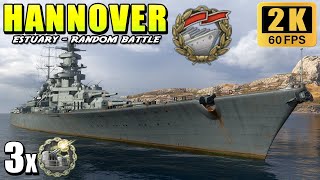 Super Battleship Hannover  Alone against 5 enemies [upl. by Dnomsed]