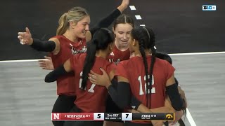 Nebraska vs Iowa  2024 Womens College Volleyball Nov 20 2024 [upl. by Lupe]