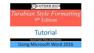 Conquer Turabian Style Formatting 9th Edition [upl. by Satsok]