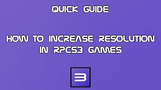 RPCS3 Tutorial  How to Increase Resolution In Games [upl. by Pleasant62]