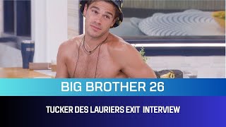 Big Brother 26 Tucker Des Lauriers Exit Interview [upl. by Aerua]