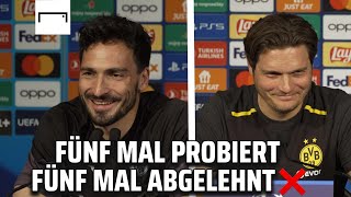 Hummels und Terzic nehmen Reporter auf die Schippe 😂  Borussia Dortmund  Champions League [upl. by Karalynn]