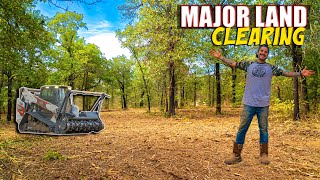 Forestry Mulcher Transforms Fully Wooded 10 Acres Ranch  Homestead [upl. by Crispin]