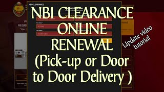 NBI CLEARANCE ONLINE RENEWAL 2023 Pickup or Door to Door delivery Update video tutorial [upl. by Noach]