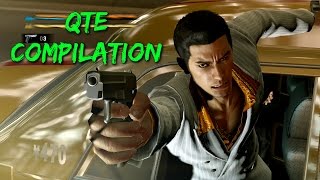 Yakuza 0  QTE amp Action Sequences Compilation [upl. by Midis86]